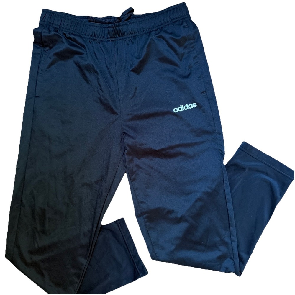 Adidas Black Athletic Sweatpants Mens L Logo Lightweight Track Jogger Pants